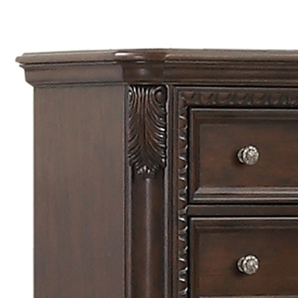 Mahogany Traditional 5 Drawer Chest Mahogany Solid Wood Mdf