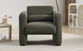 Modern Accent Chair Lambskin Sherpa Fabric Upholstered Comfy Reading Arm Chair Soft Padded Armchair With Back And Pillow For Living Room Bedroom Reception Waiting Room Office,Seaweed Green Seaweed Green Primary Living Space Upholstered