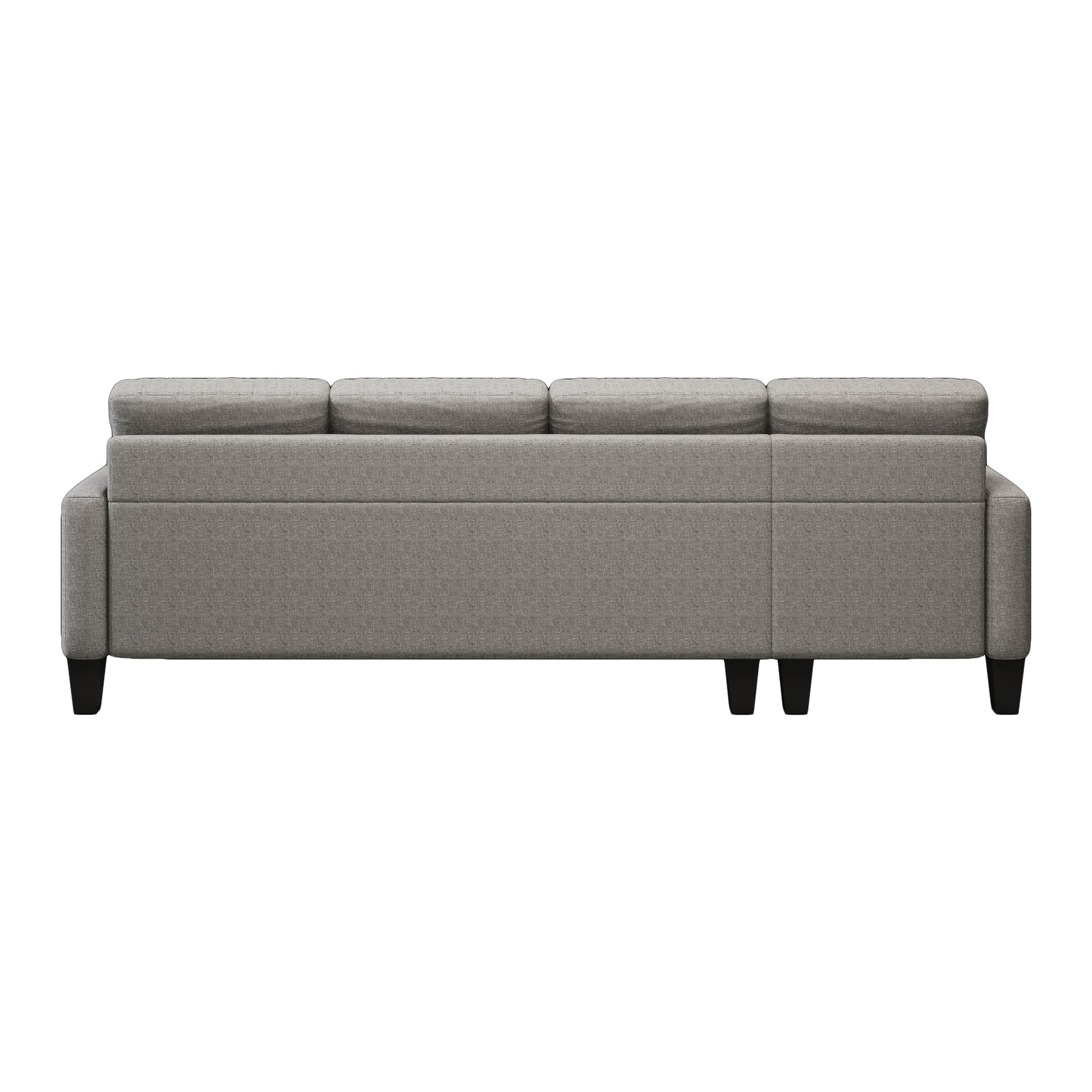 U Shaped Sofa Coch 4 Seat Sofa With Chaise Polyester Fabric For Living Room Apartment Office Light Grey Light Gray Primary Living Space Soft Eucalyptus Foam Linen 4 Seat