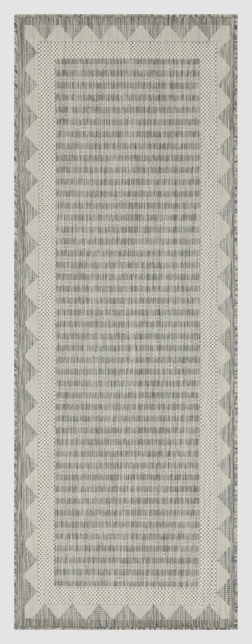 Sunshine Gc Har2015 Silver 2 Ft. 7 In. X 7 Ft. 3 In. Indoor Outdoor Area Rug Silver Polyester Polypropylene