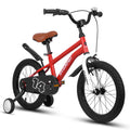 A14114 Kids Bike 14 Inch For Boys & Girls With Training Wheels, Freestyle Kids' Bicycle With Fender. Red Steel