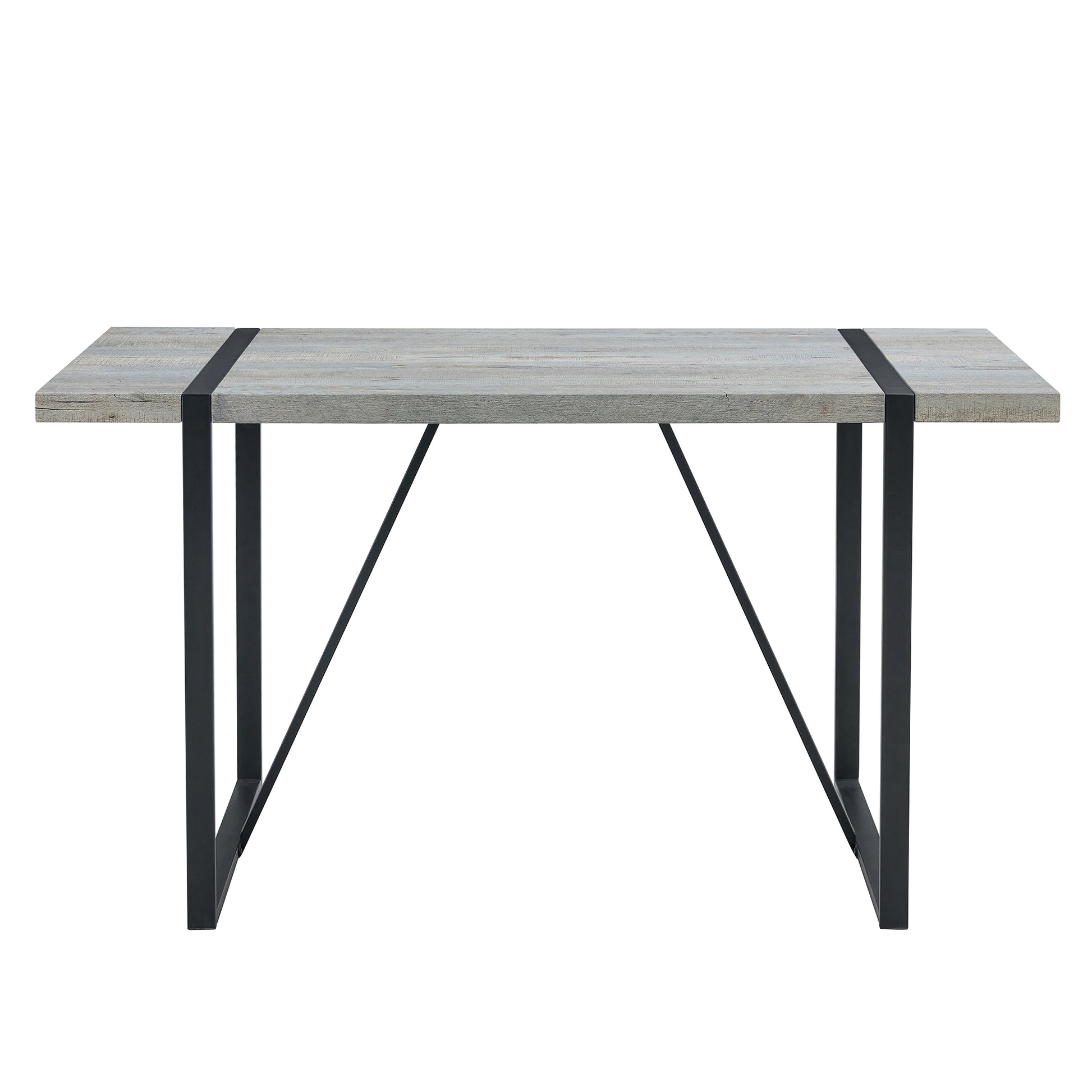 Table And Chair Set. Modern Minimalist Grey Marble Textured Mdf Dining Table With Metal Frame. Comes With Chairs With 6 Pu Cushions And Black Metal Legs. Black Seats 6 Mdf Metal