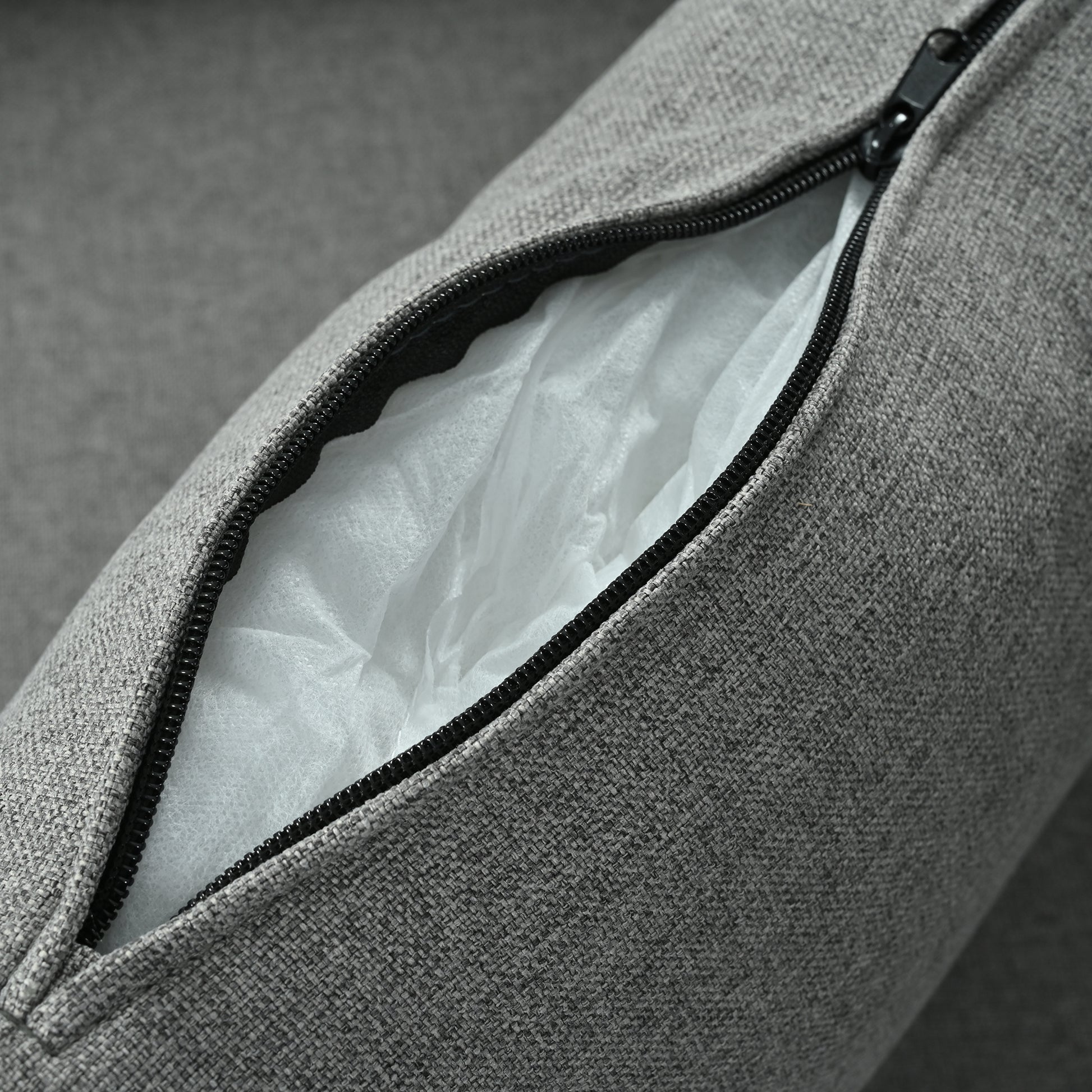 L Shaped Modular Sectional Sofa With Removable Back Cushions,3 Pillows And 2 Storage Spaces,Suitable For Living Rooms,Offices And Apartments Gray Polyester 3 Seat