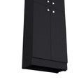 Black Pantry Cabinet With 4 Doors And 5 Hidden Shelves Black Shelves Included Wood