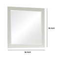 Wooden Mirror With Molded Trim Details, White White Wood