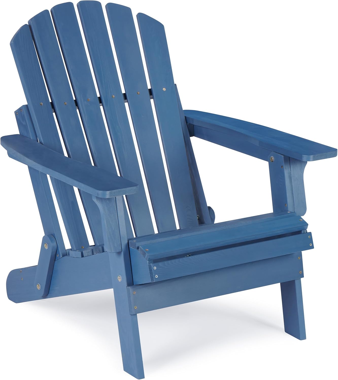 Oversize Wooden Outdoor Folding Adirondack Chair With Pre Assembled Backrest & Seatboard, Wood Patio Chair For Garden Backyard Porch Pool Deck Firepit No Adirondack Blue Garden & Outdoor Solid Wood