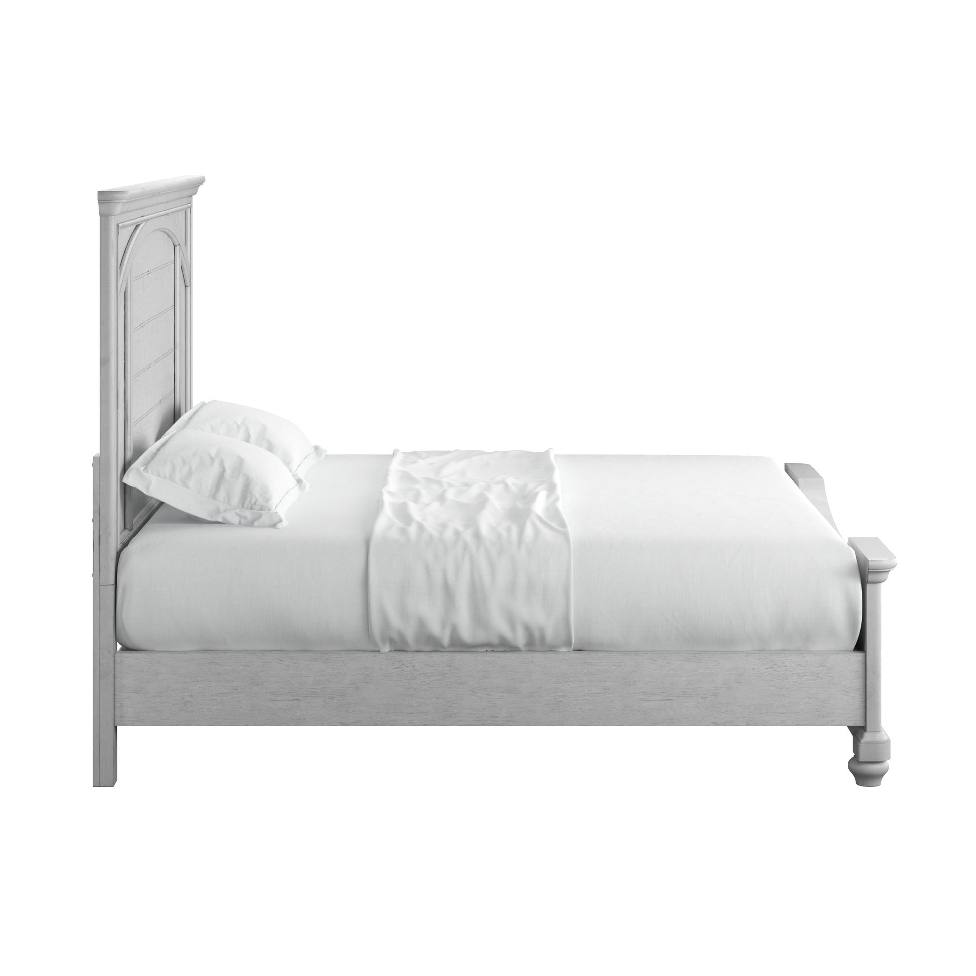 Mariano Gray Queen Panel Bed Queen Gray Solid Wood