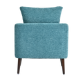 Teal Accent Chair, Boucle Chair,Barre Chair,Fabric Armchair Club Chair,Upholstered Arm Chair With Solid Wood Legs,Waist Pillow,Padded Single Chair For Living Room Bedroom Study Waiting Room Teal Teal Light Brown Primary Living Space Modern Rubberwood