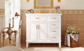 36 Inch Bathroom Vanity With Resin Sink, Modern Bathroom Cabinet In White,Featuring Two Soft Close Doors And Four Drawers White Bathroom Solid Wood Mdf Resin