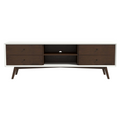 Caroline Walnut White Tv Stand Up To 72