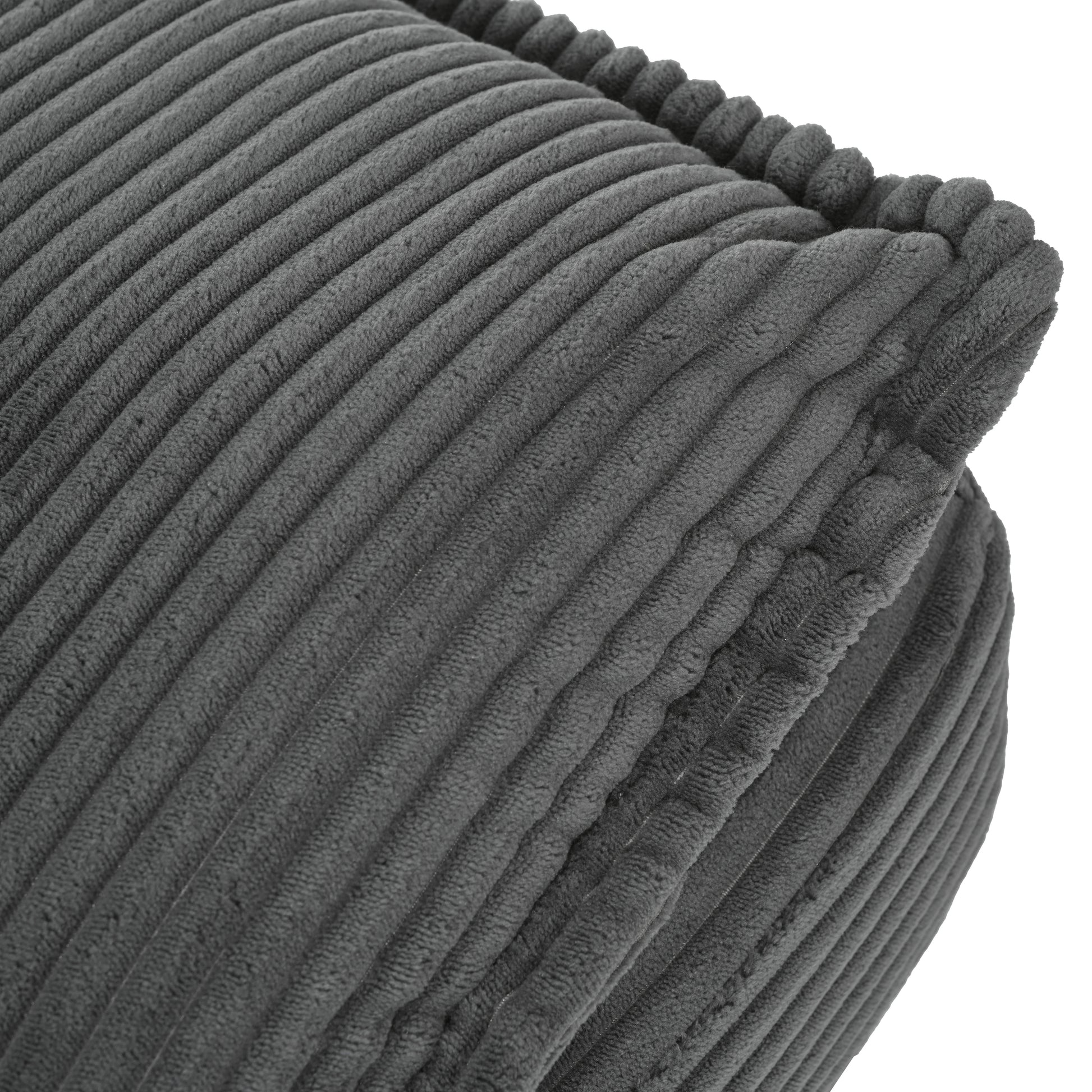 85.4" Modern Curved Sofa, Back Upholstered Couch With 2 Decorative Throw Pillows, Corduroy Fabric Couch For Living Room, Bedroomapartment Gray Corduroy 2 Seat