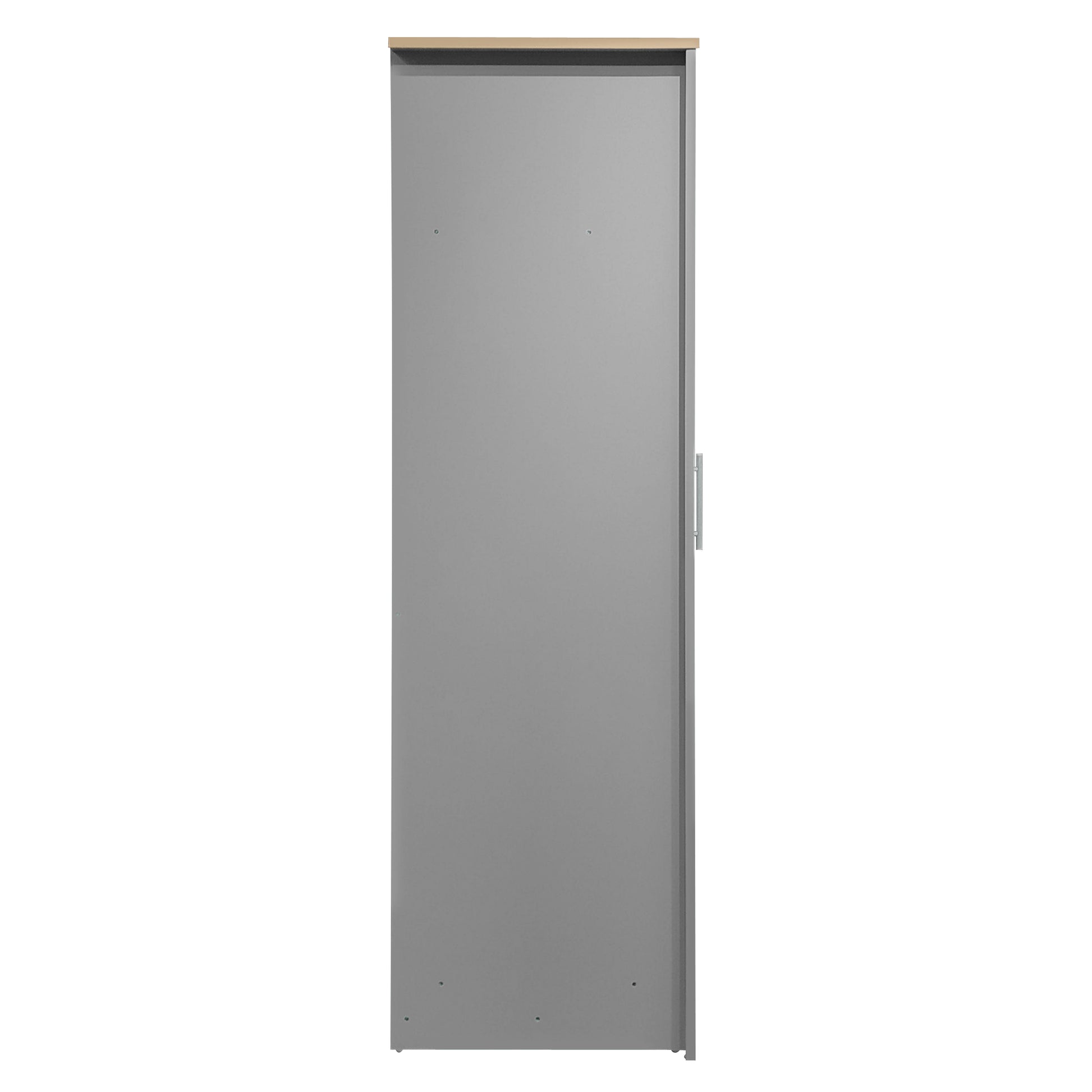 Three Door Storage Wardrobe With Cabinets And Two Hanging Rods,Gray Gray Mdf