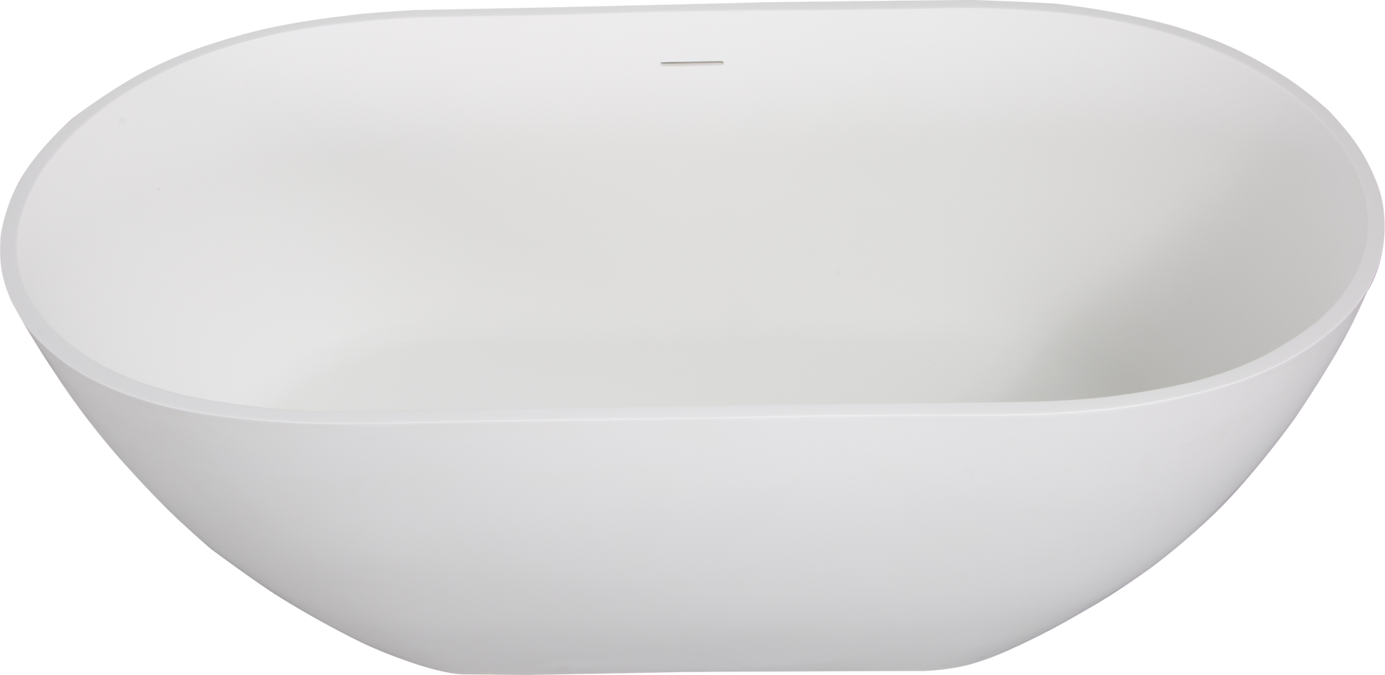 Luxury Handcrafted Stone Resin Freestanding Soaking Bathtub With Overflow In Matte White, Cupc Certified 24S03 59Mw Matte White Bathroom Freestanding Tubs Soaking Center Solid Surface