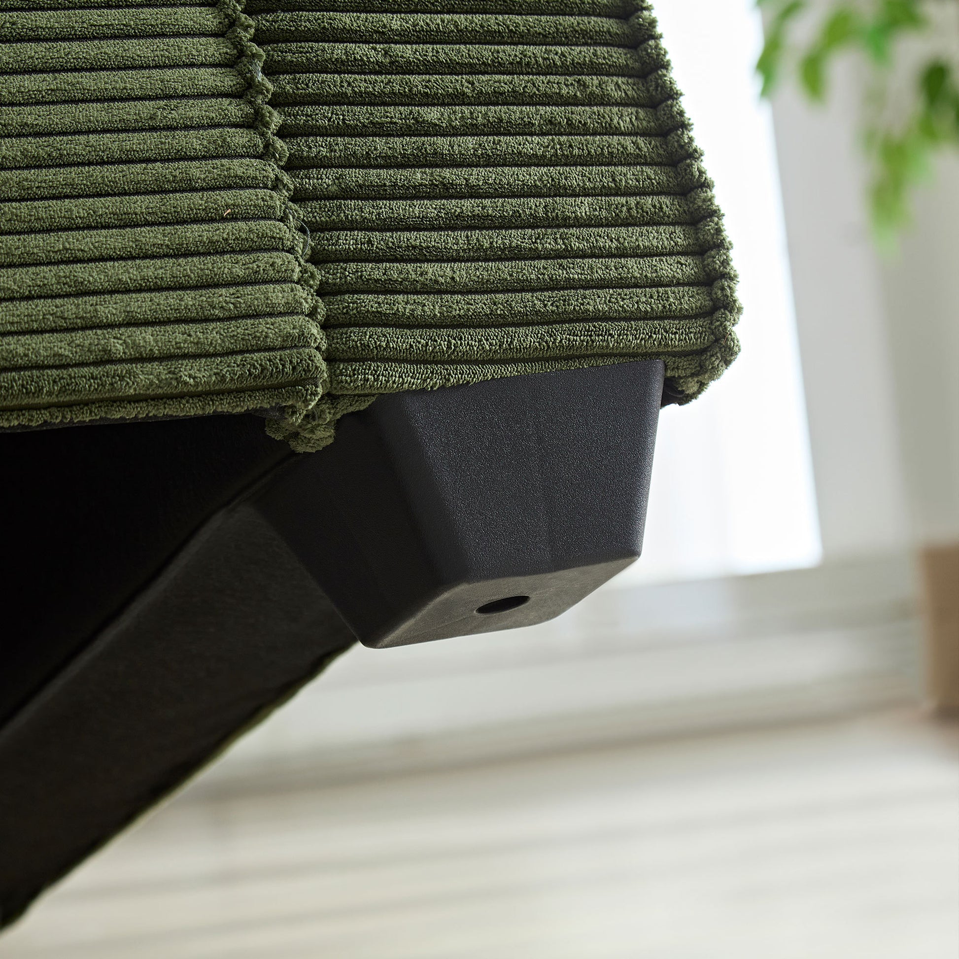 Corduroy Sofa, 87.4 Inch Modern Design Sofa With Cup Holder And Storage Bags, Deep Seat Sofa Couch,Comfy Couch For Living Room,Apartment,Green Green Corduroy 3 Seat