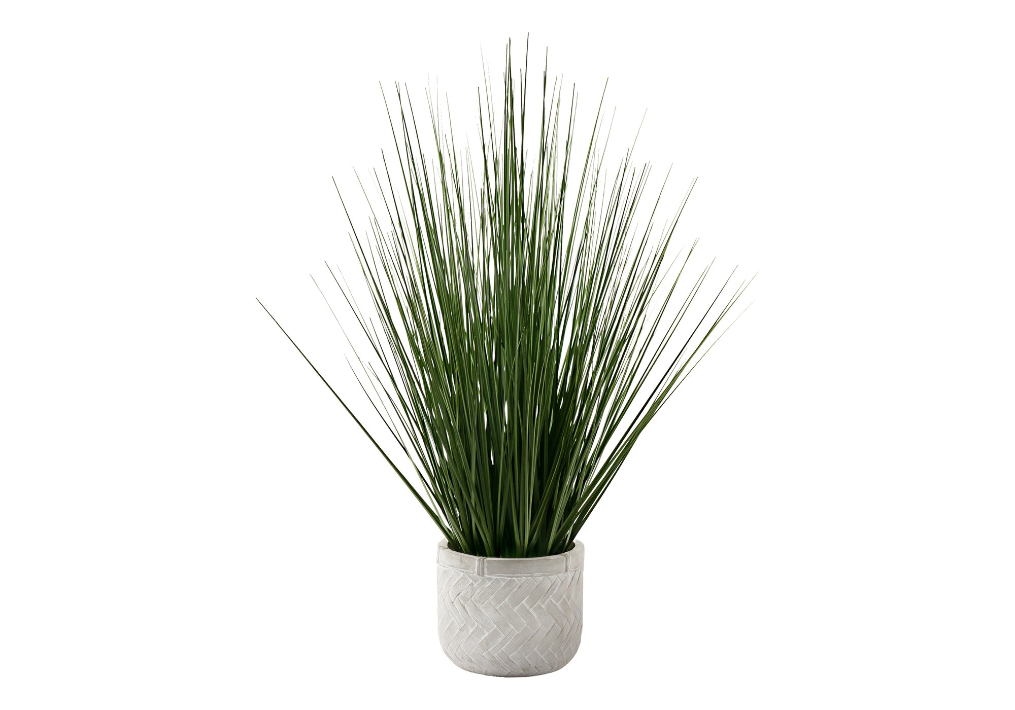 Artificial Plant, 21" Tall, Grass, Indoor, Faux, Fake, Table, Greenery, Potted, Real Touch, Decorative, Green Grass, White Pot Green Foam Plastic