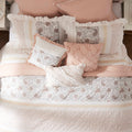 9 Piece Cotton Percale Comforter Set Blush Queen Queen Blush Polyester
