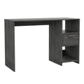 Arlington Writing Computer Desk, One Drawer, Two Shelves Gray Computer Desk Office Contemporary Rectangular Drawers Computer Tables Rectangular Melamine Engineered Wood