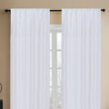 Newport Unlined Window Curtains For Bedroom, Linen Curtains For Living Room, 108 Inches Long Curtains For Living Room, White White Linen