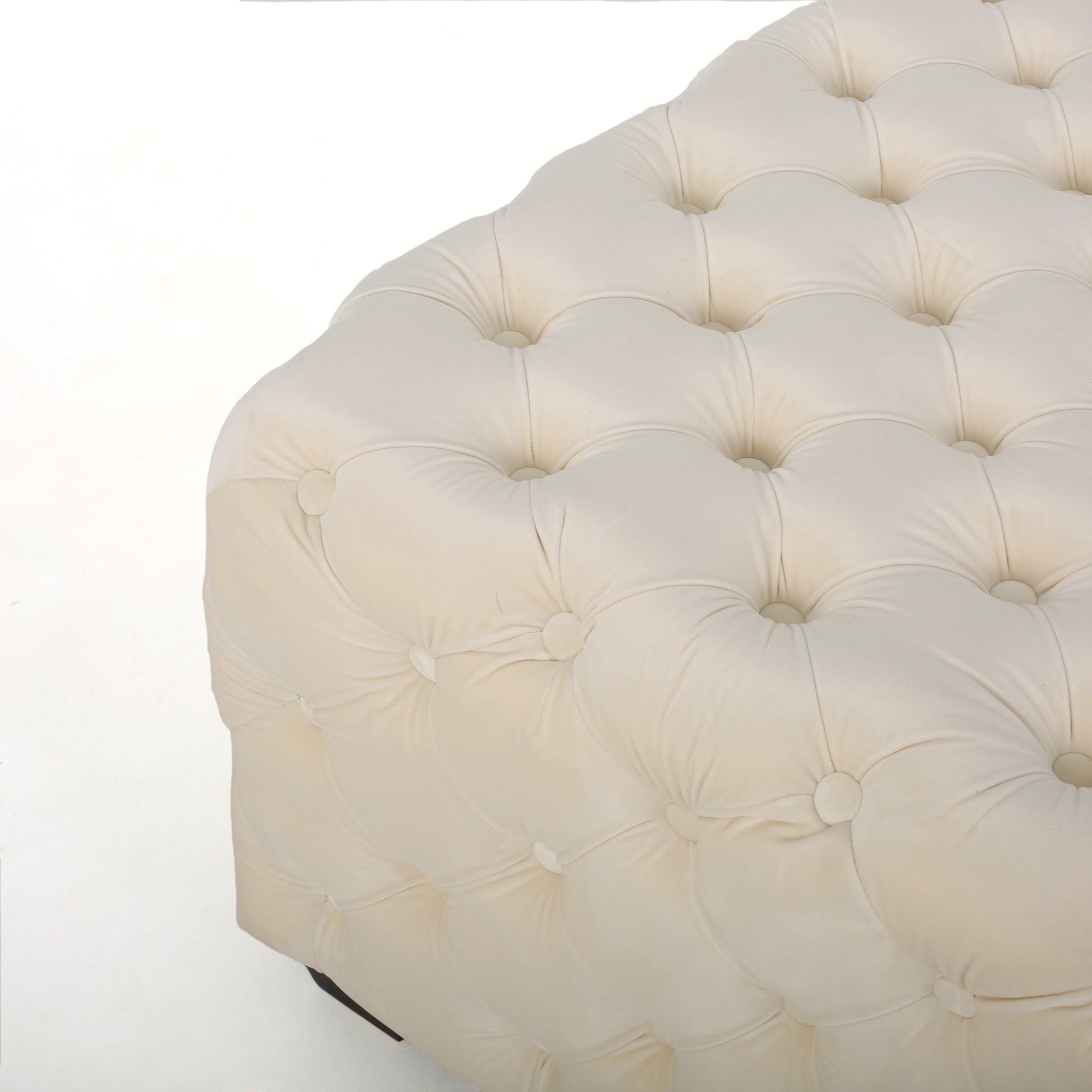 Ottoman Ivory Velvet