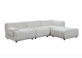 Wks8W White, Strong And Durable Fabric, 4 Free Sectional Sofa, High Density Sponge And Solid Wood Frame White Fabric 4 Seat