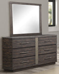 Square Mirror With Knotty Oak Brown Solid Wood Mdf Glass