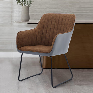 Ts Leisure Chair Dining Chair Black Brown Grey Linen