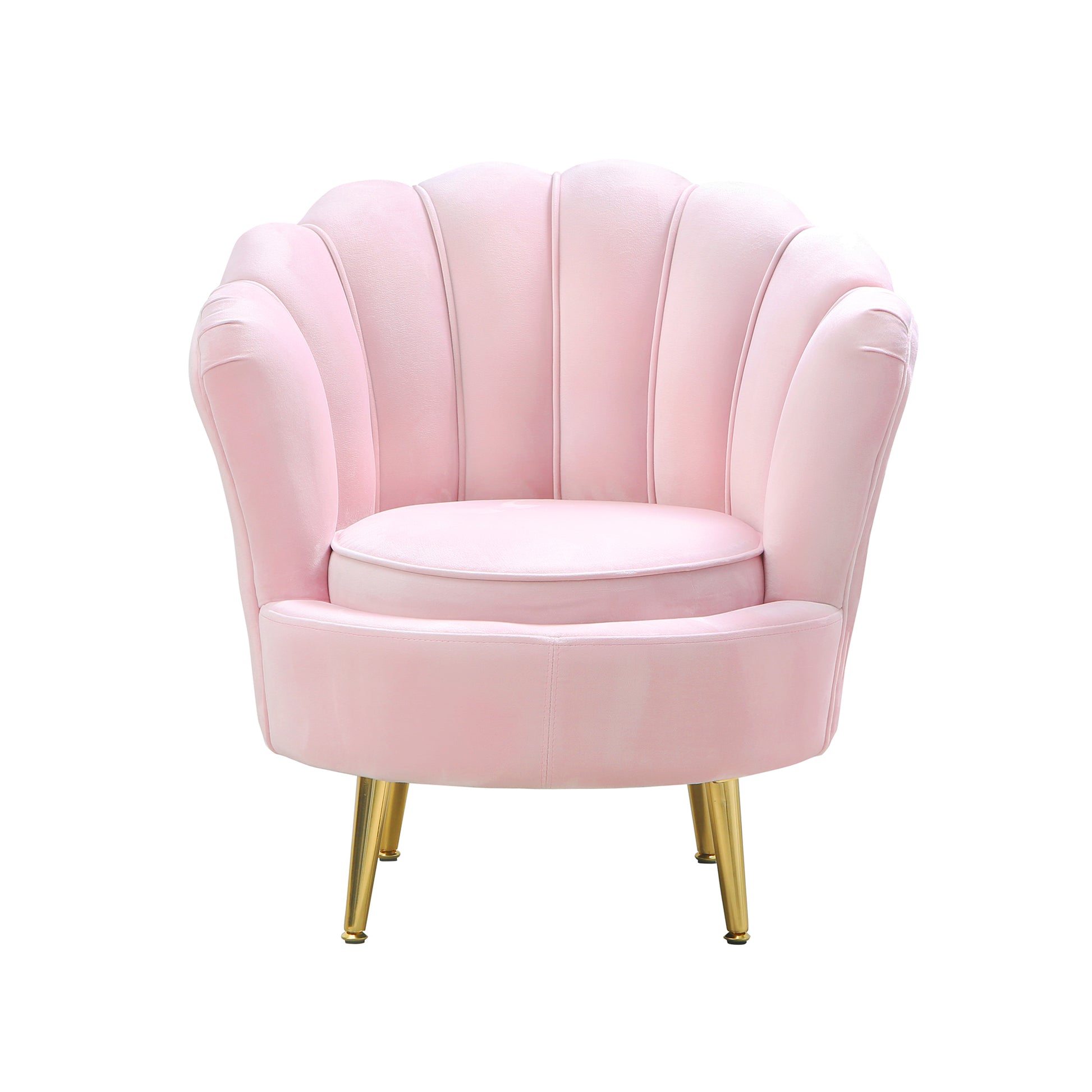 Alana Seashell Chair And Stool Pink Fabric