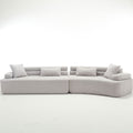 Unique Modeling Design,Upholstered Indoor Furniture,Foam Filled Sleeper Sofa Bed For Living Room,Bedroom,3 Colors Light Gray Primary Living Space Modern Foam Polyester 4 Seat