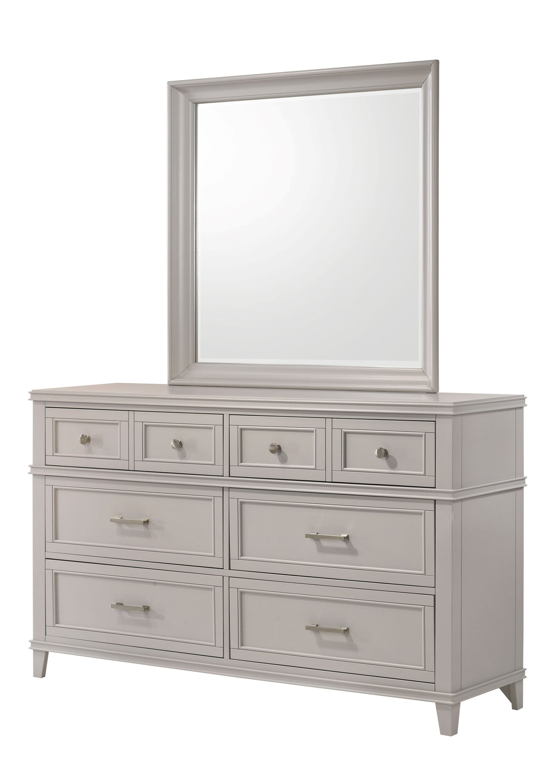 Gray 6 Drawer Dresser Gray Solid Wood Mdf