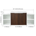 48 Inch Soft Close Doors Bathroom Vanity With Sink, Two Small Storage Shelves, 24