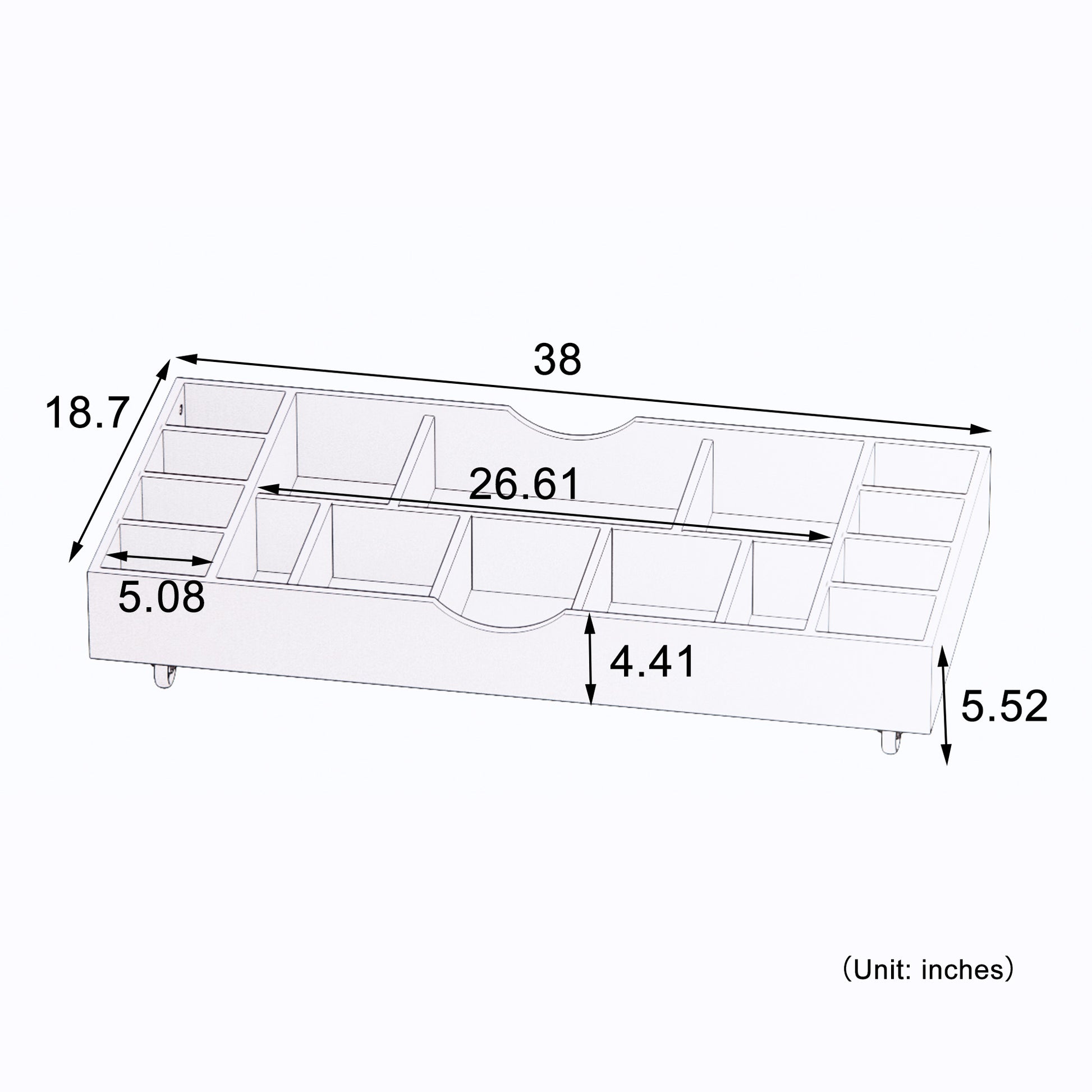 The 2 In 1 Rollaway Play Table And Toy Organizer Compatible With Lego Suitable For Storing Under Bed Or Sofa White 38" X 18.7" X 5.9" White Green Mdf