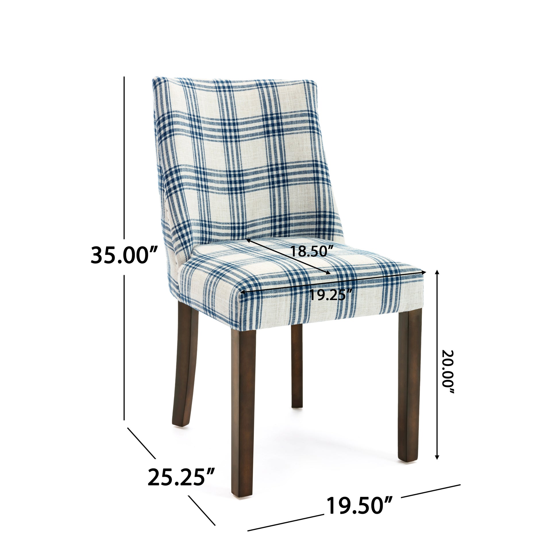 Harman Dining Chair Blue Fabric