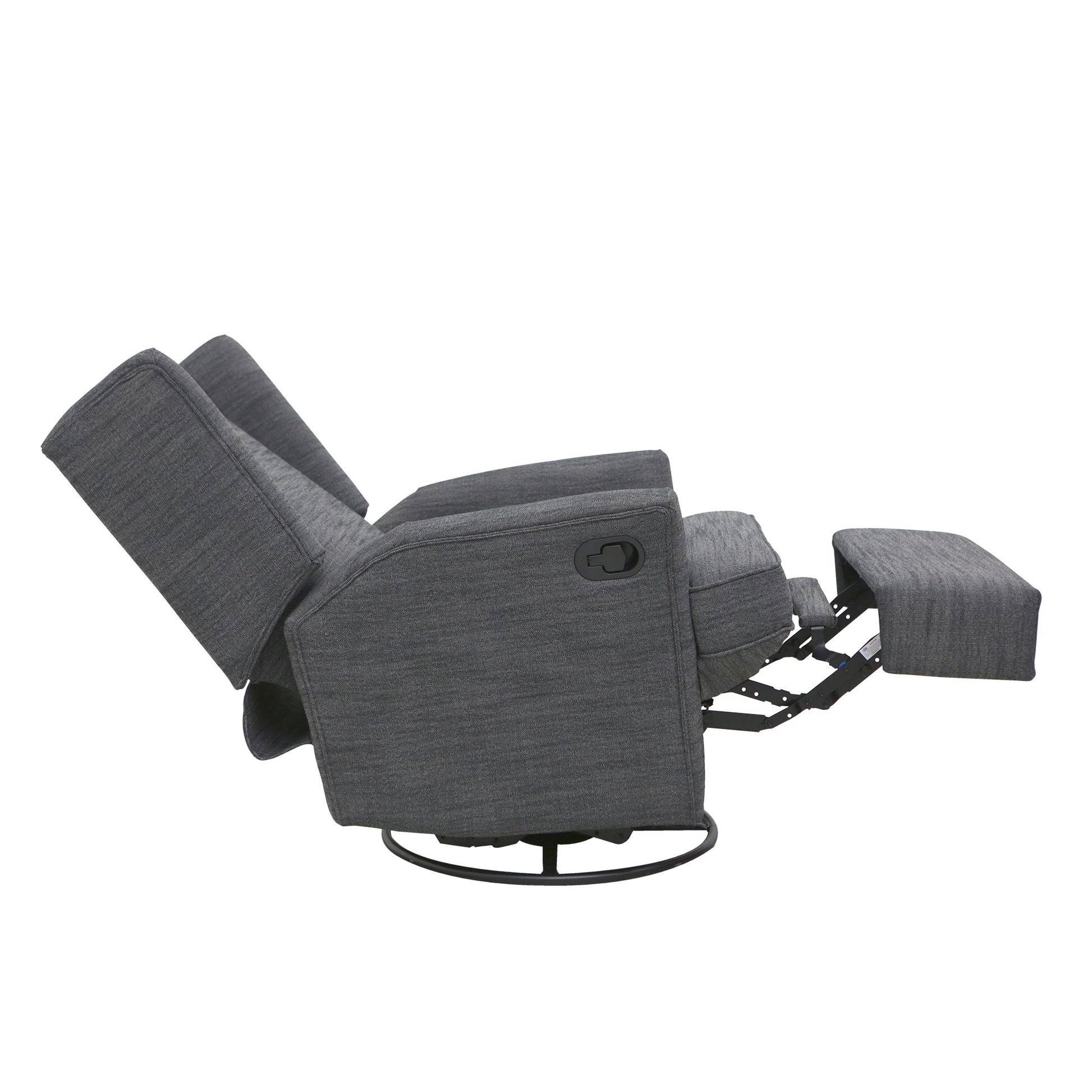 Hemingway Wingback Recliner In Dark Grey Dark Grey Fabric