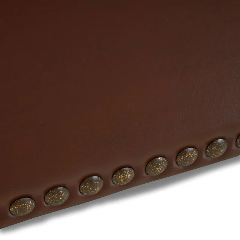 Baltimore Ottoman Chestnut Leather