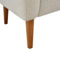 Mirod Modern Wing Back Lounge Chair Stylish Design, Soft Fabric, Solid Wood Legs, Easy Assembly, Durable Frame Beige Boucle