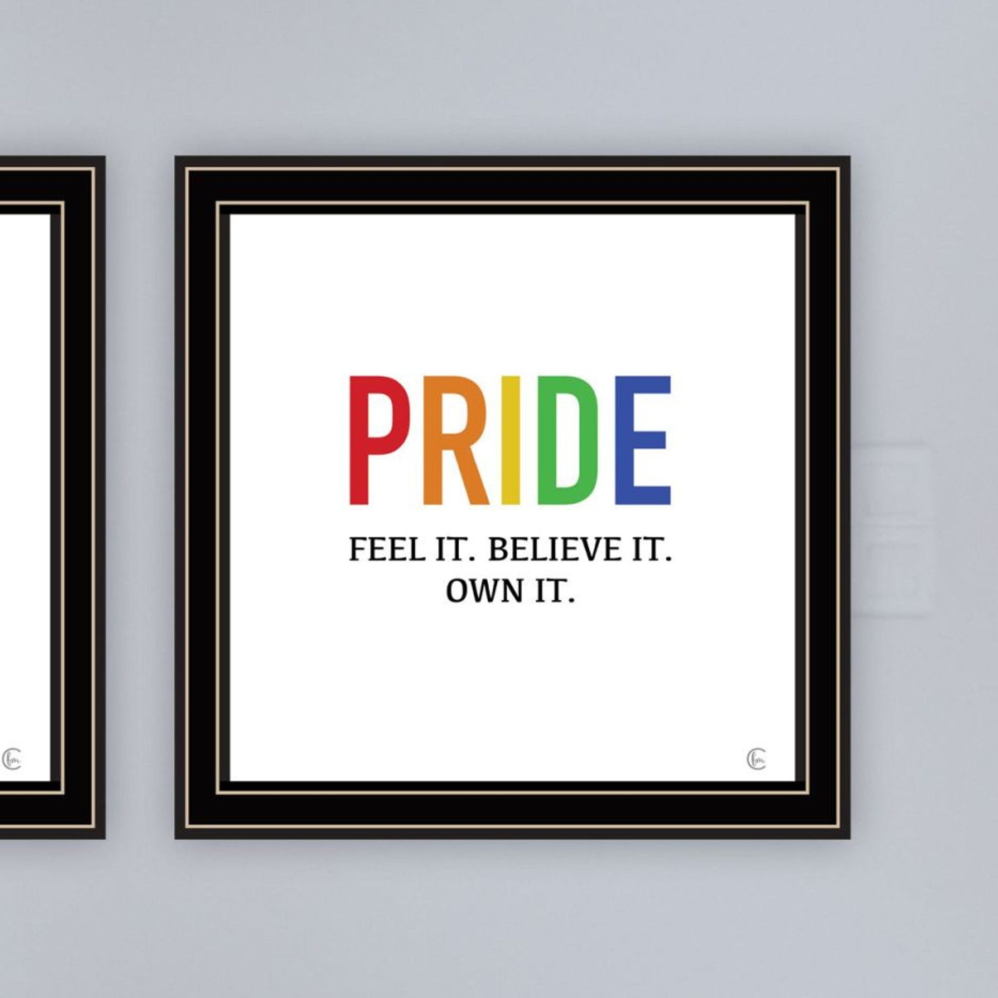 "Pride & Proud Of Yourself And Others " Framed Wall Art For Living Room, Wall Art Print For Home Decor, Bedroom Wall Art By Fearfully Made Creations Multicolor Wood Paper