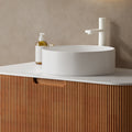 14'' Bathroom Round Ceramic Sink Without Faucet, White White Bathroom Modern Ceramic Ceramic