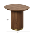 Walnut End Table With Pedestal Walnut Primary Living Space Round Wood Pedestal