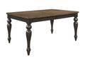 Traditional 1Pc Dining Table Two Tone Finish Gray Brown Finish 18