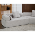 Arrived Oversized Combination Sofa,Curved Sofa,Upholstered 4 Seater Couch For Living Room, Modern Modular 3 Piece Free Combination, Semicircular Modular Sofaboucle, Gray Gray Polyester Primary Living Space Soft Tight Back Modern Square Arms Foam