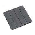 Patio Floor Tiles Pack Of 11 Wpc Wood Plastic Composite Patio Deck Tiles Diy Interlocking Decking Tiles, Quick Deck Floor Tile, Court Tile, Water Resistant Indoor Outdoor 11.8