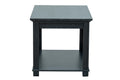 24 Inch End Table, No Assembly Required, C Finish Black Wood