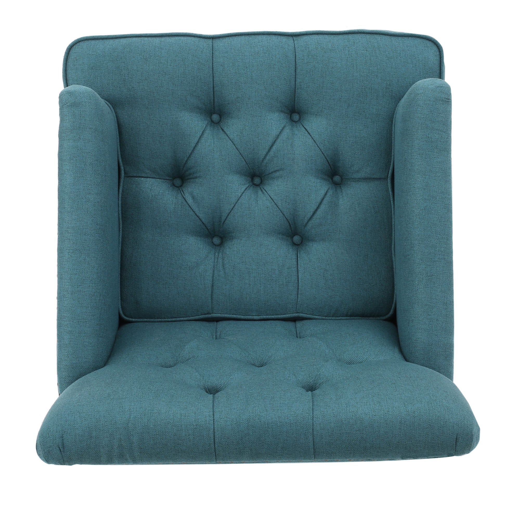 Harrison Tufted Club Chair Teal Fabric