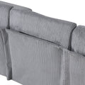 U Shaped Sponge Filled Cushion Combination Sofa, Suitable For Living Rooms, Studies, And Spacious Spaces Gray Polyester 4 Seat