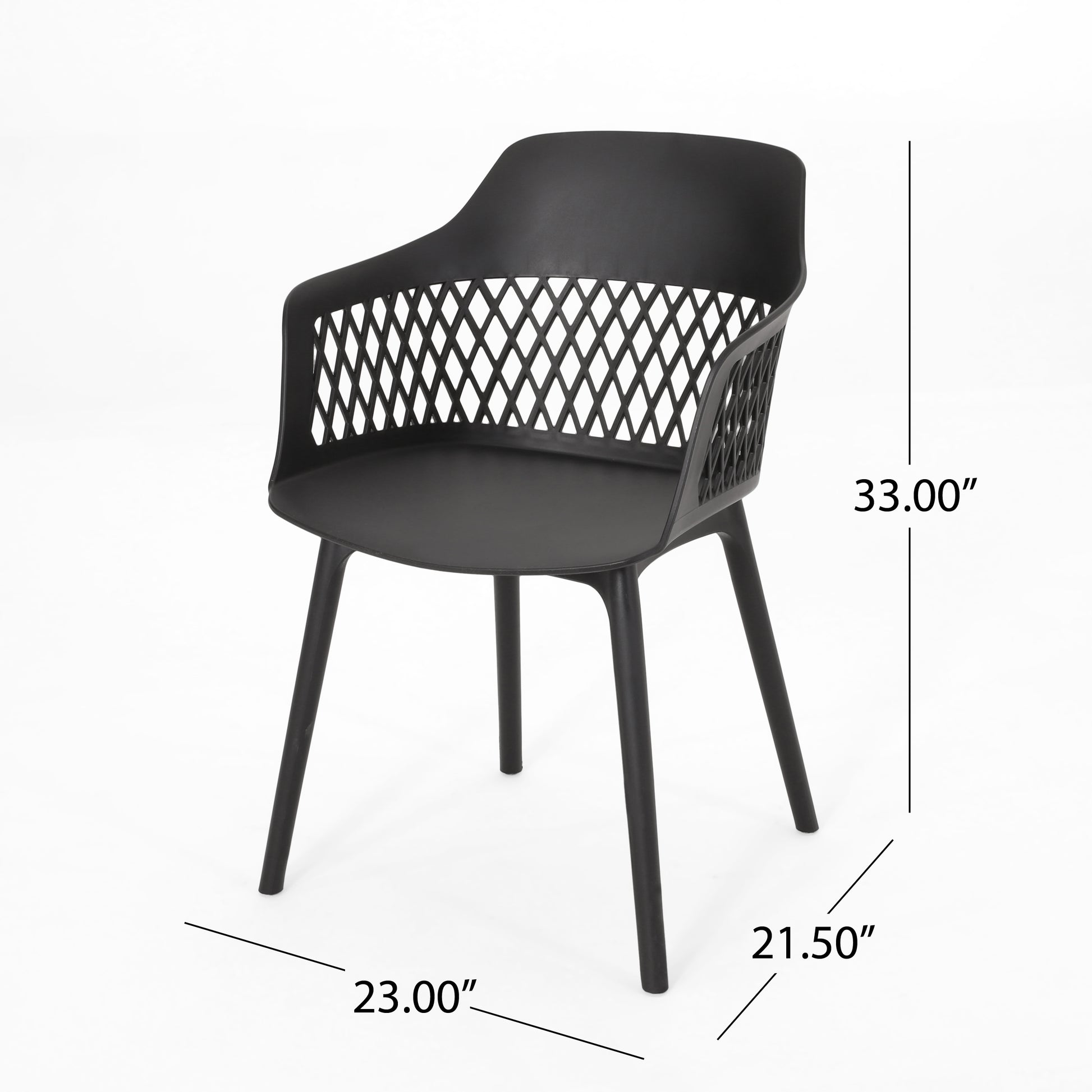 Azalea Chair Black Polypropylene