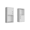 Oba 2 Pc Wall Mounted Bathroom Medicine Cabinet With Open And Closed Storage 2 White 2 4 Bathroom Freestanding Modern Particle Board Engineered Wood