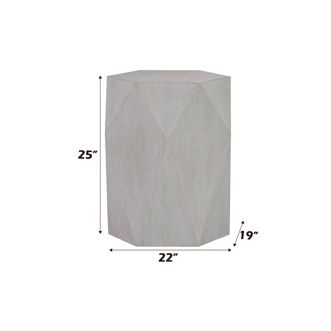 Hanniel End Table, White Finish Lv02766 White Wood