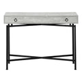 Accent Table, Console, Entryway, Narrow, Sofa, Storage Drawer, Living Room, Bedroom, Grey Laminate, Black Metal, Contemporary, Modern Grey Particle Board