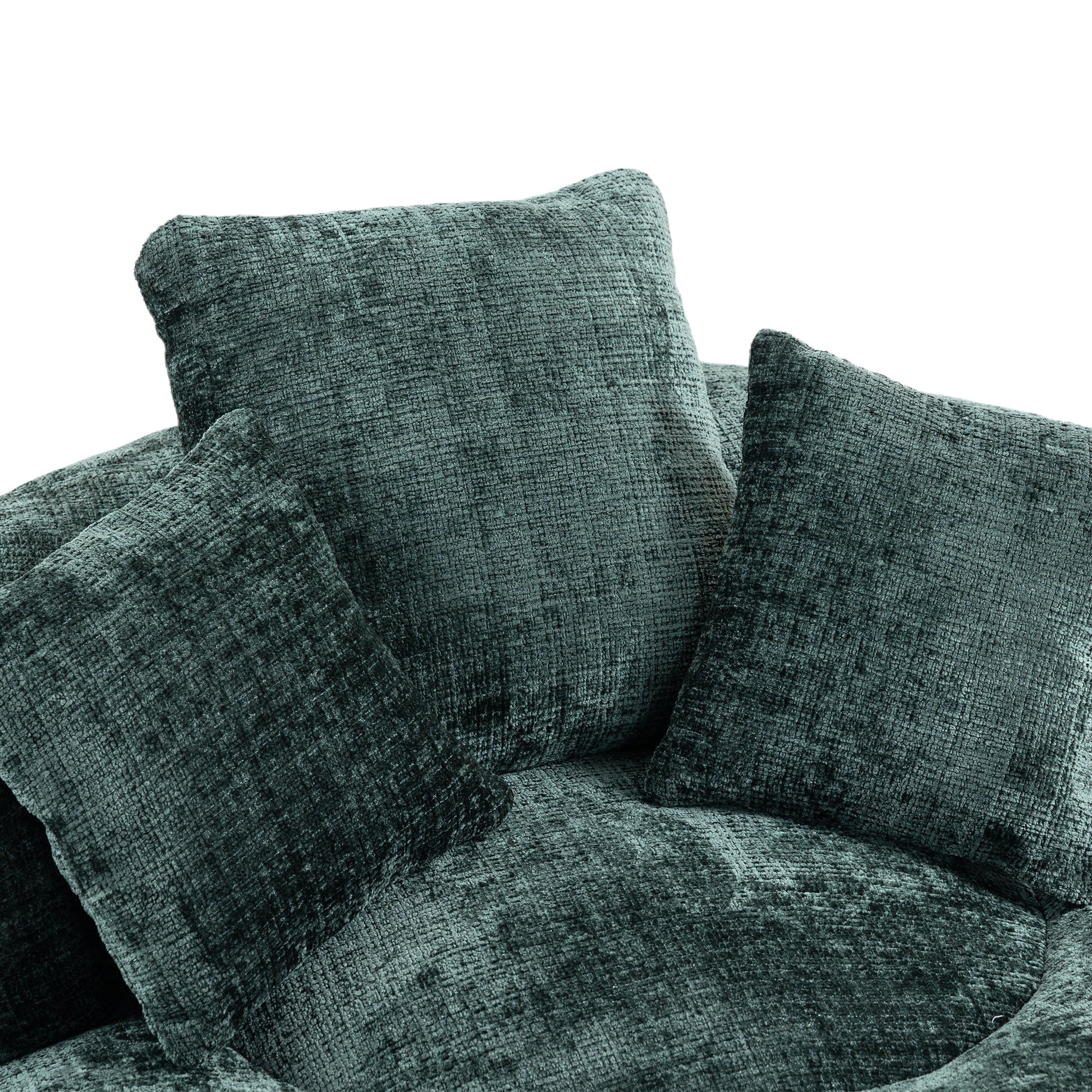 Coolmore Lazy Sofa Durable Comfort Lounger High Back Bean Bag Chair Couch With Three Pillows For Adults And Kids, Indoor & Outdoor, Single Gaming Sofa Chair For Bedroom,Office Emerald Chenille Emerald Foam Chenille 1 Seat