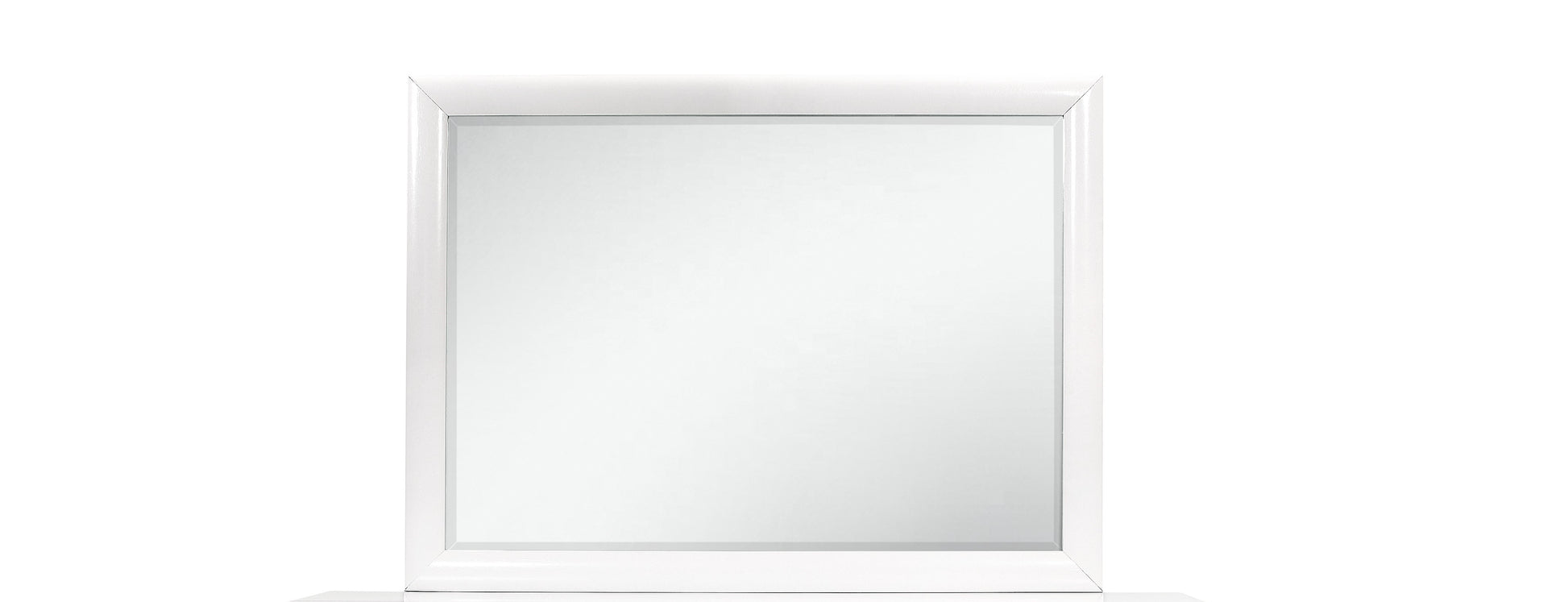 Civic White Mirror White Solid Wood Mdf